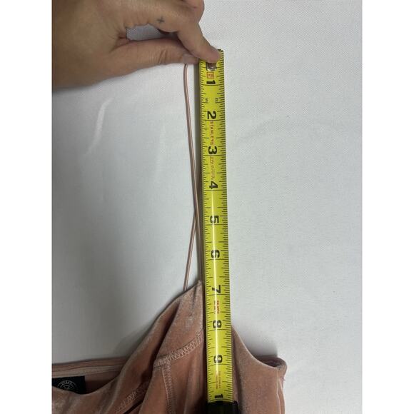 Urban Outfitters Velvet Pink Mini Dress Size M Spaghetti Strap Party Holiday Y2K - Picture 6 of 9